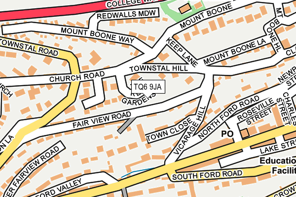 TQ6 9JA map - OS OpenMap – Local (Ordnance Survey)