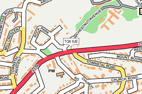 TQ6 9JE map - OS OpenMap – Local (Ordnance Survey)