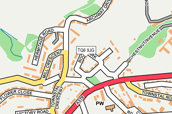 TQ6 9JG map - OS OpenMap – Local (Ordnance Survey)