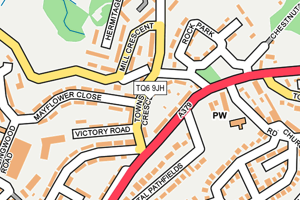 TQ6 9JH map - OS OpenMap – Local (Ordnance Survey)