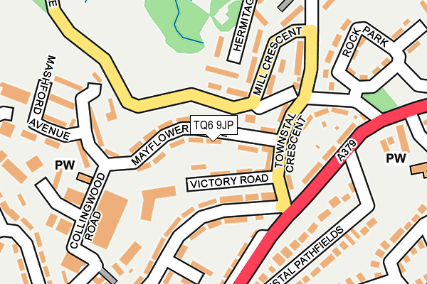 TQ6 9JP map - OS OpenMap – Local (Ordnance Survey)