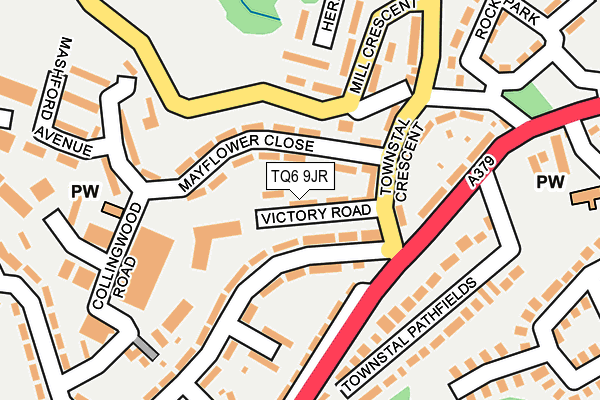 TQ6 9JR map - OS OpenMap – Local (Ordnance Survey)