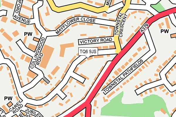 TQ6 9JS map - OS OpenMap – Local (Ordnance Survey)