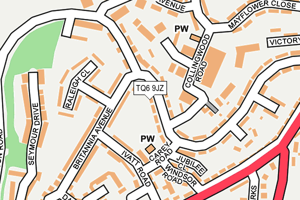 TQ6 9JZ map - OS OpenMap – Local (Ordnance Survey)