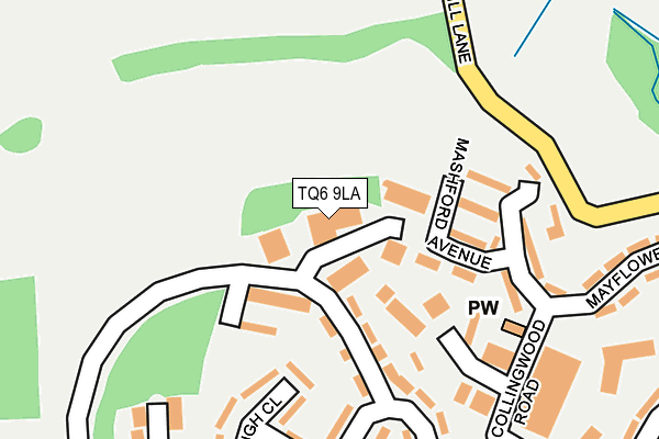 TQ6 9LA map - OS OpenMap – Local (Ordnance Survey)