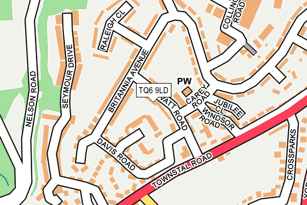 TQ6 9LD map - OS OpenMap – Local (Ordnance Survey)