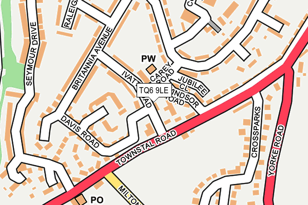 TQ6 9LE map - OS OpenMap – Local (Ordnance Survey)