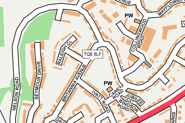 TQ6 9LF map - OS OpenMap – Local (Ordnance Survey)