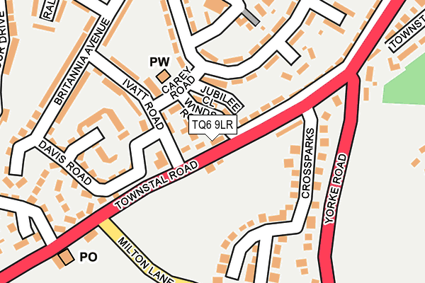 TQ6 9LR map - OS OpenMap – Local (Ordnance Survey)