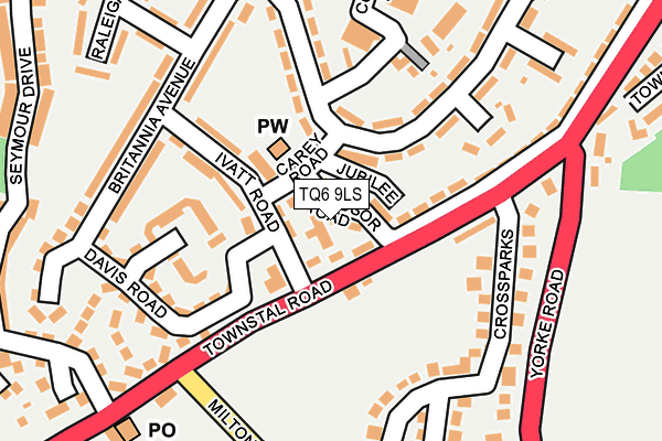 TQ6 9LS map - OS OpenMap – Local (Ordnance Survey)