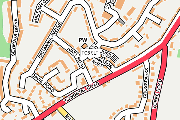 TQ6 9LT map - OS OpenMap – Local (Ordnance Survey)