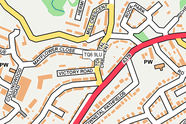 TQ6 9LU map - OS OpenMap – Local (Ordnance Survey)