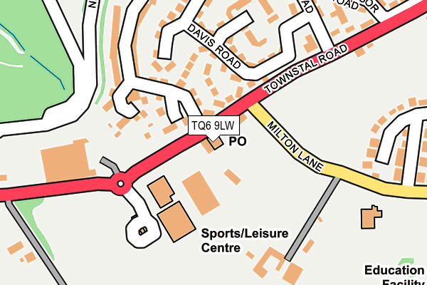 TQ6 9LW map - OS OpenMap – Local (Ordnance Survey)
