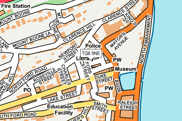 TQ6 9NE map - OS OpenMap – Local (Ordnance Survey)