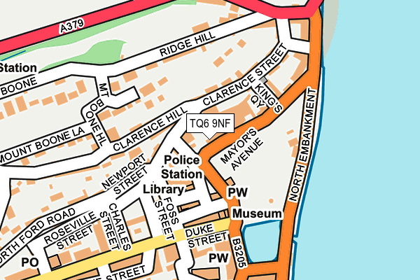 TQ6 9NF map - OS OpenMap – Local (Ordnance Survey)