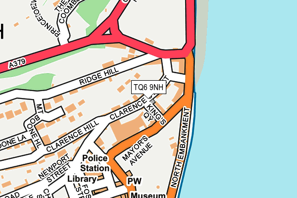 TQ6 9NH map - OS OpenMap – Local (Ordnance Survey)