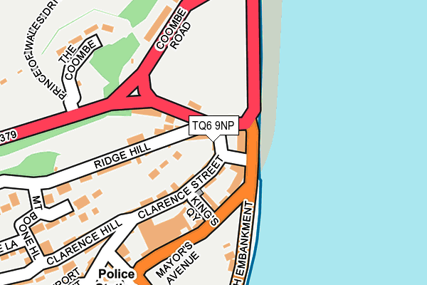 TQ6 9NP map - OS OpenMap – Local (Ordnance Survey)
