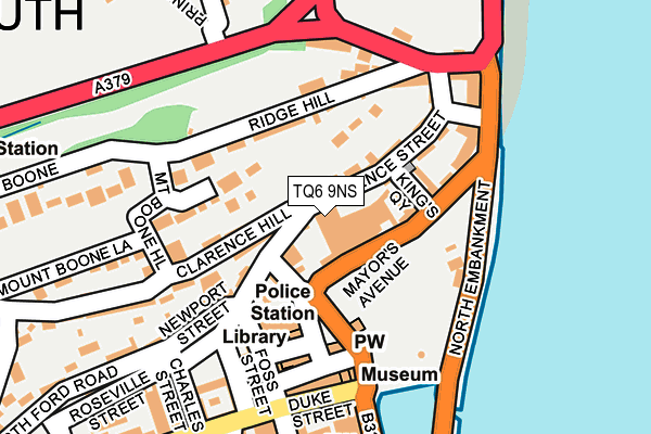 TQ6 9NS map - OS OpenMap – Local (Ordnance Survey)