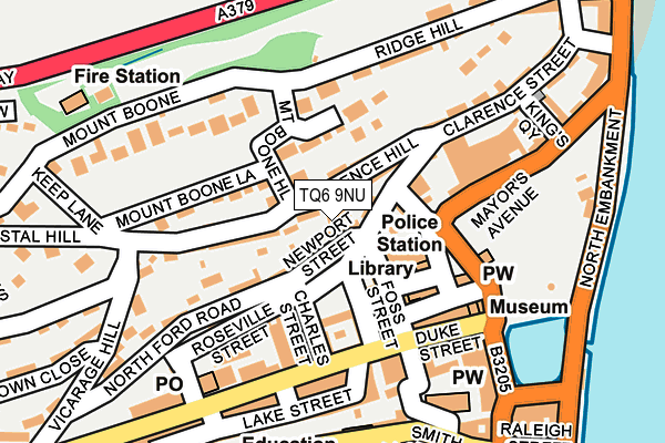TQ6 9NU map - OS OpenMap – Local (Ordnance Survey)