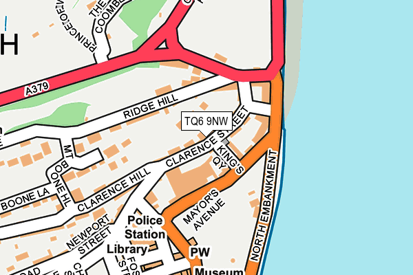 TQ6 9NW map - OS OpenMap – Local (Ordnance Survey)