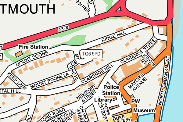 TQ6 9PD map - OS OpenMap – Local (Ordnance Survey)