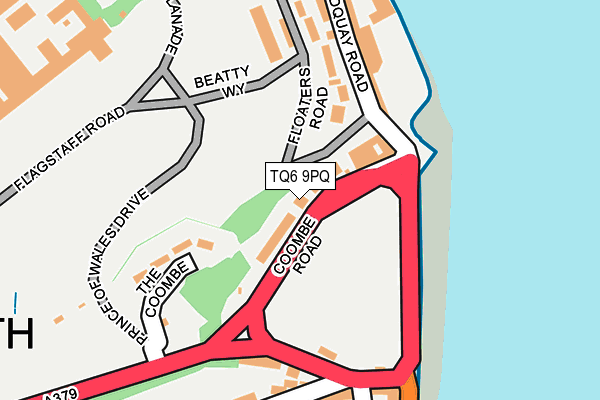 TQ6 9PQ map - OS OpenMap – Local (Ordnance Survey)