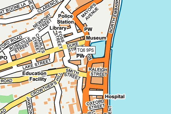 TQ6 9PS map - OS OpenMap – Local (Ordnance Survey)