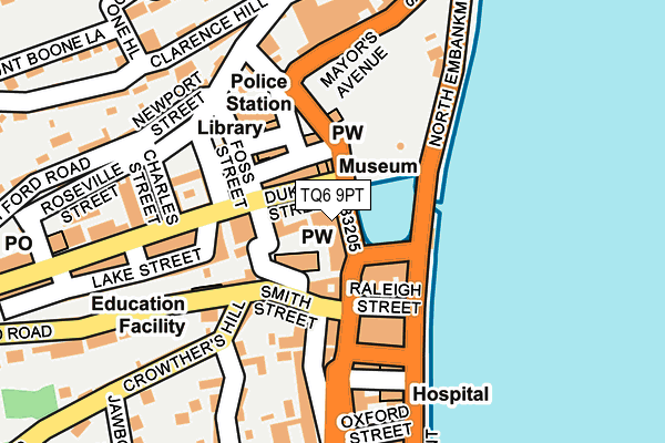 TQ6 9PT map - OS OpenMap – Local (Ordnance Survey)
