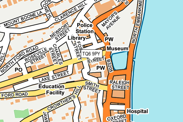 TQ6 9PY map - OS OpenMap – Local (Ordnance Survey)