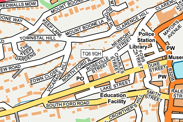 TQ6 9QH map - OS OpenMap – Local (Ordnance Survey)