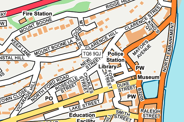 TQ6 9QJ map - OS OpenMap – Local (Ordnance Survey)