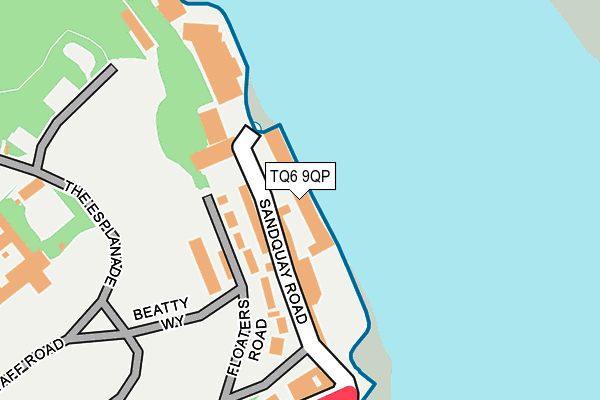 TQ6 9QP map - OS OpenMap – Local (Ordnance Survey)