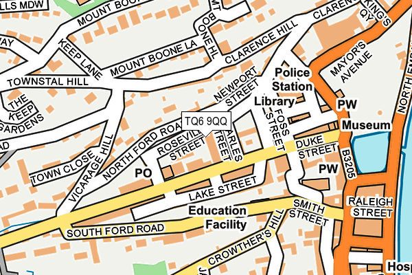 TQ6 9QQ map - OS OpenMap – Local (Ordnance Survey)