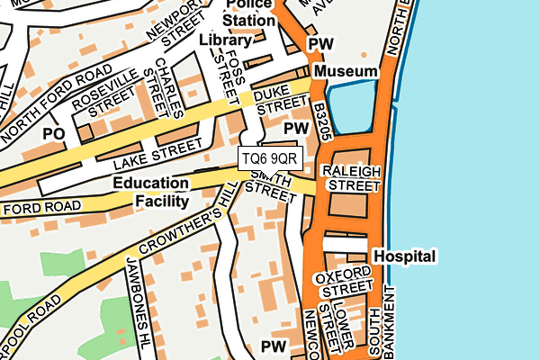 TQ6 9QR map - OS OpenMap – Local (Ordnance Survey)