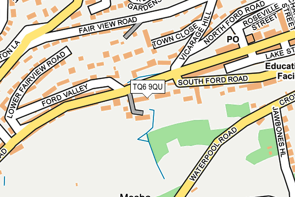 TQ6 9QU map - OS OpenMap – Local (Ordnance Survey)