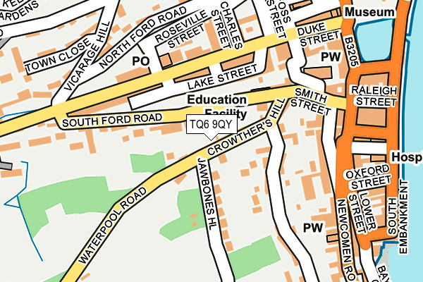 TQ6 9QY map - OS OpenMap – Local (Ordnance Survey)