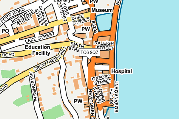 TQ6 9QZ map - OS OpenMap – Local (Ordnance Survey)