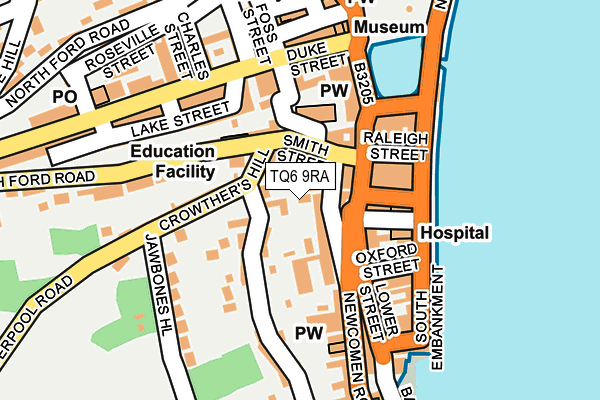 TQ6 9RA map - OS OpenMap – Local (Ordnance Survey)