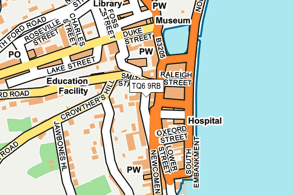 TQ6 9RB map - OS OpenMap – Local (Ordnance Survey)