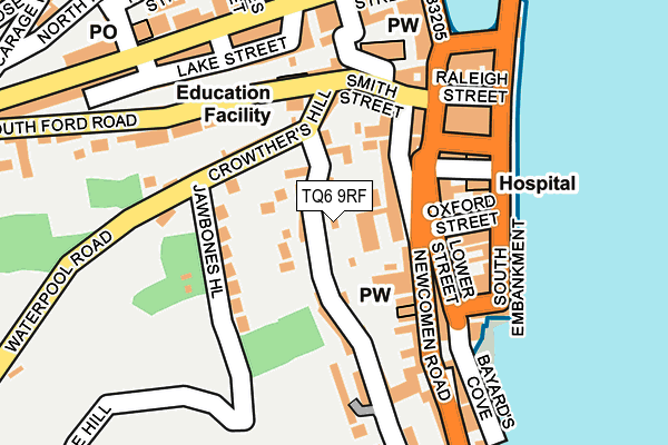TQ6 9RF map - OS OpenMap – Local (Ordnance Survey)