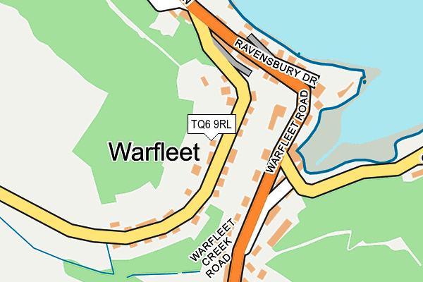 TQ6 9RL map - OS OpenMap – Local (Ordnance Survey)