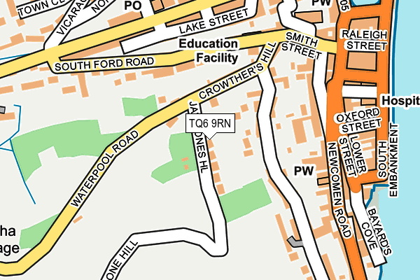 TQ6 9RN map - OS OpenMap – Local (Ordnance Survey)