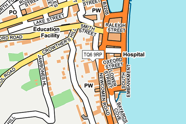 TQ6 9RP map - OS OpenMap – Local (Ordnance Survey)