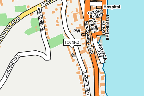TQ6 9RQ map - OS OpenMap – Local (Ordnance Survey)