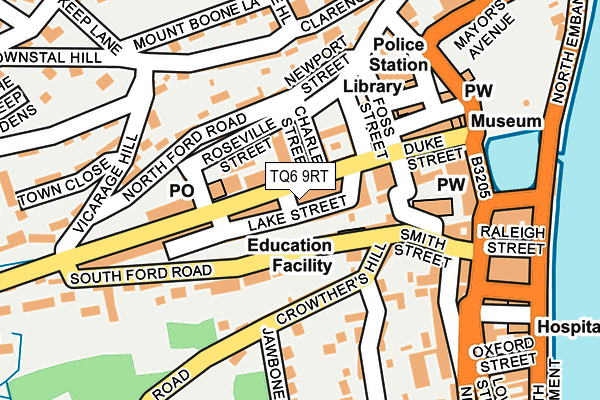 TQ6 9RT map - OS OpenMap – Local (Ordnance Survey)