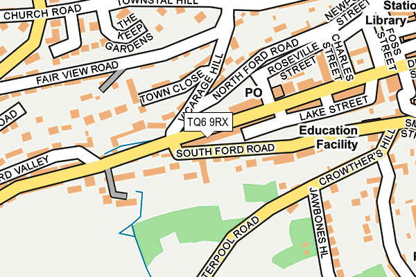 TQ6 9RX map - OS OpenMap – Local (Ordnance Survey)