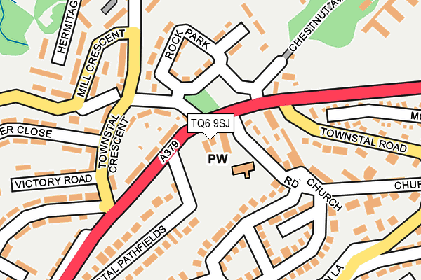 TQ6 9SJ map - OS OpenMap – Local (Ordnance Survey)