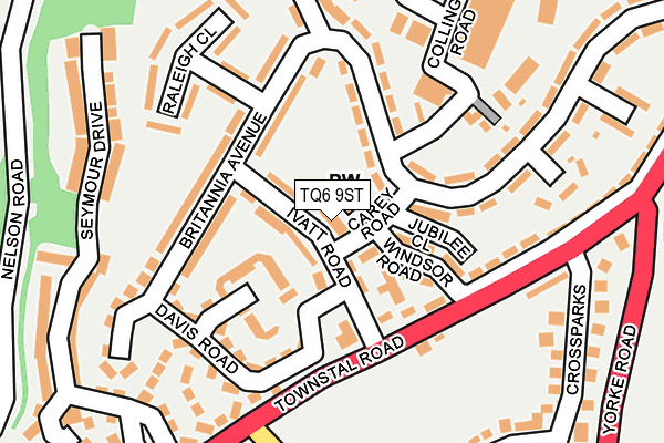 TQ6 9ST map - OS OpenMap – Local (Ordnance Survey)