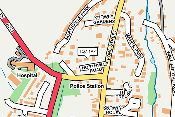 TQ7 1AZ map - OS OpenMap – Local (Ordnance Survey)