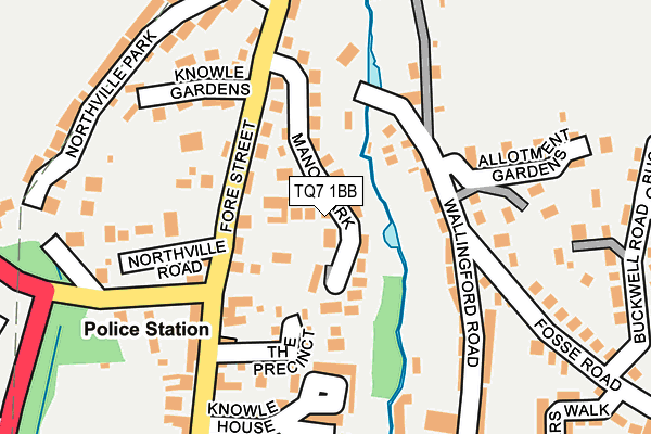 TQ7 1BB map - OS OpenMap – Local (Ordnance Survey)